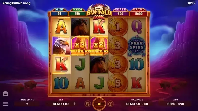 Young Buffalo Song slot screenshot 5
