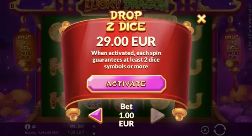Lucky Dragon Multidice X slot screenshot 8