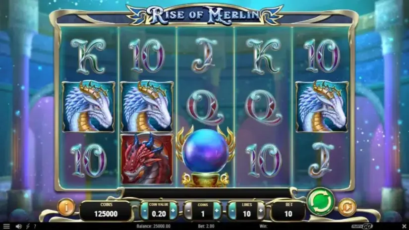 Rise of Merlin slot screenshot 