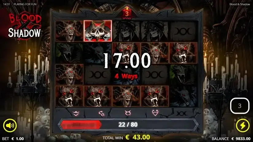 Blood & Shadow slot screenshot 3