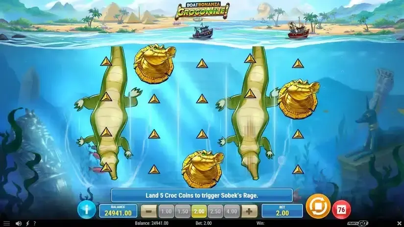 Boat Bonanza CrocoNile! slot screenshot 4
