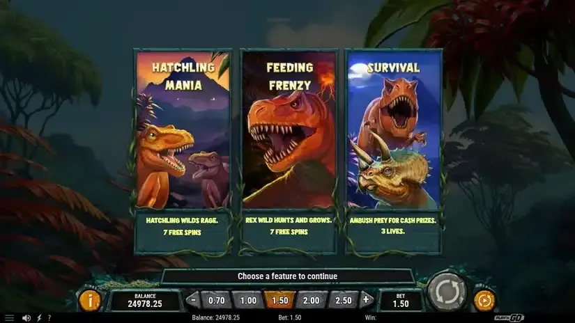 Raging Rex 3 slot screenshot 3