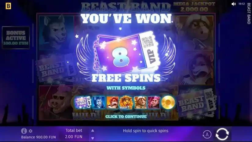 Beast Band slot screenshot 3