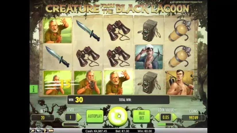 Creature from the Black Lagoon slot screenshot 2