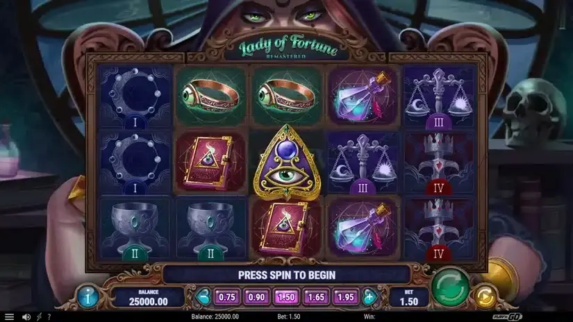 Lady of Fortune Remastered slot screenshot 