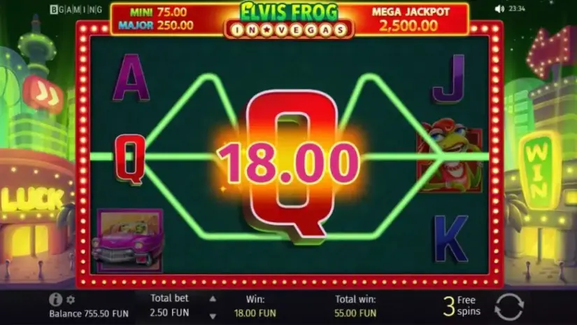 Elvis Frog in Vegas slot screenshot 6