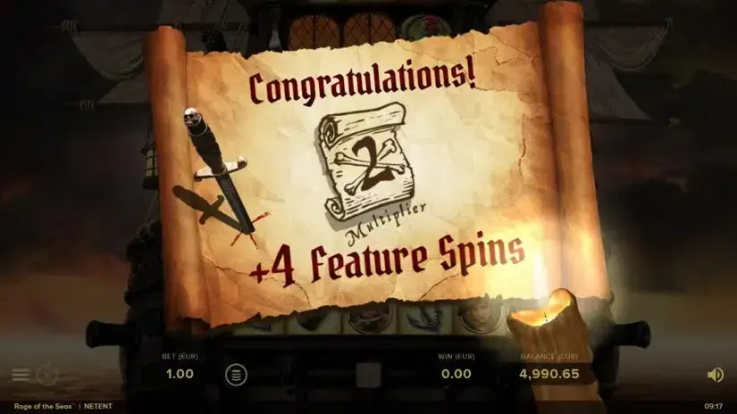 Rage of the Seas slot screenshot 2