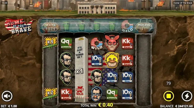 Home of the Brave slot screenshot 8