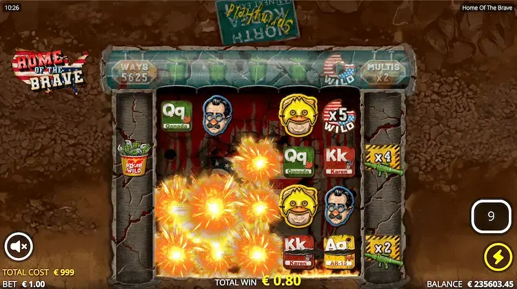 Home of the Brave slot screenshot 9
