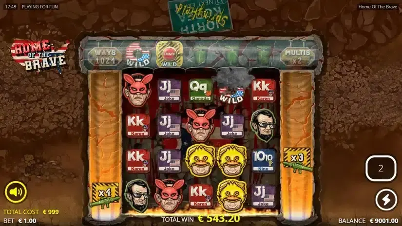 Home of the Brave slot screenshot 5