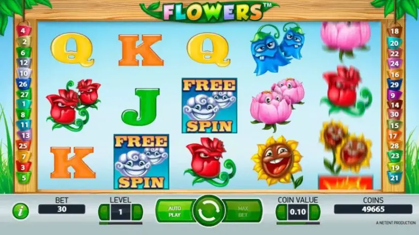 Flowers slot screenshot 