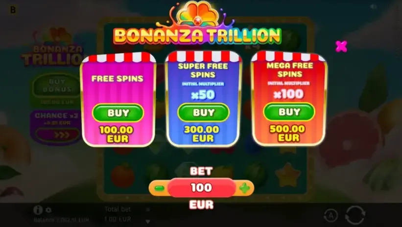 Bonanza Trillion slot screenshot 9