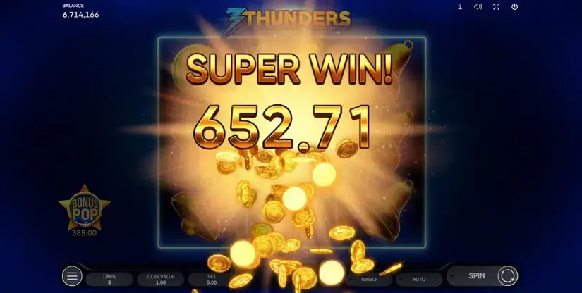 3 Thunders slot screenshot 7