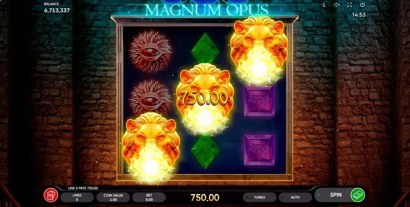 Magnum Opus slot screenshot 