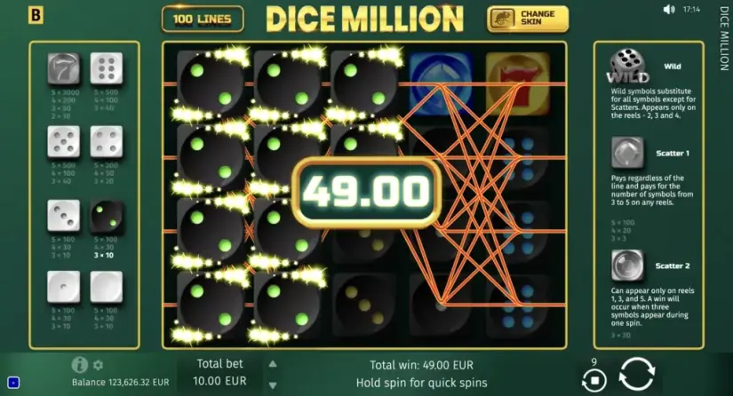 Dice Million slot screenshot 9
