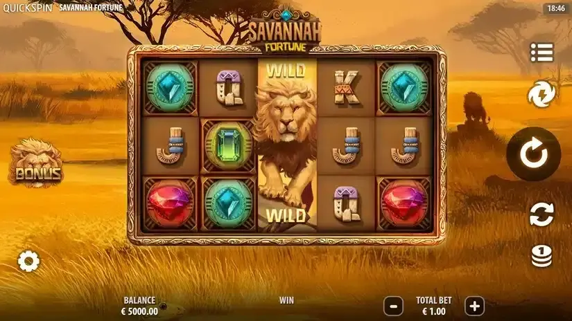 Savannah Fortune slot screenshot 