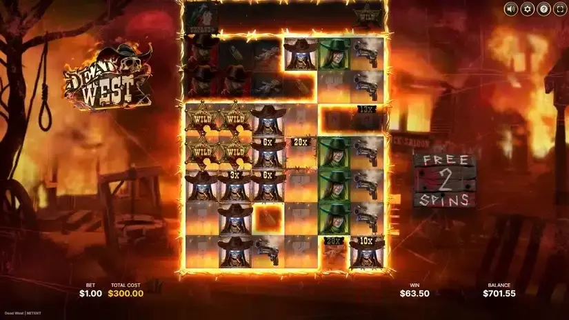 Dead West — RTP, Free Demo, Bonus Features & slot screenshot 6