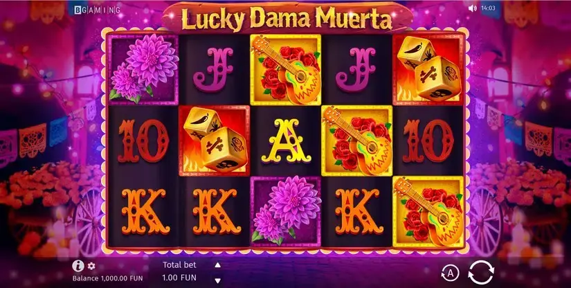Lucky Dama Muerta slot screenshot 