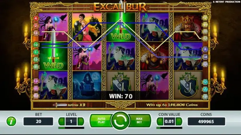 Excalibur slot screenshot 