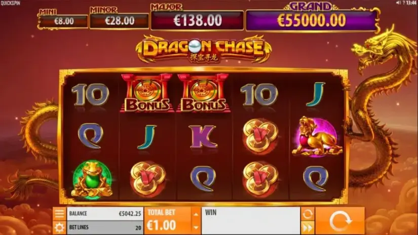 Dragon Chase slot screenshot 
