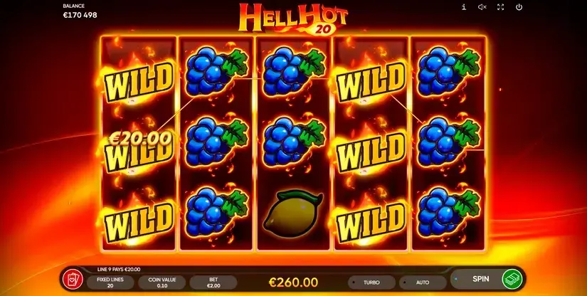 Hell Hot 20 slot screenshot 