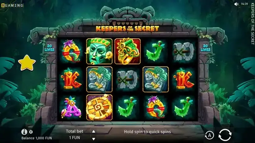 Keepers of the Secret slot screenshot 1
