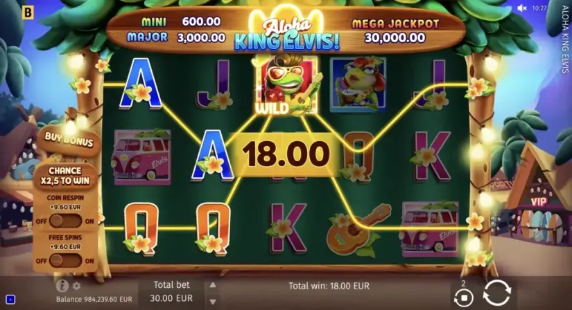 Aloha King Elvis slot screenshot 10