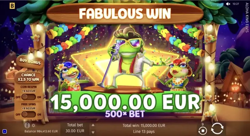 Aloha King Elvis slot screenshot 6