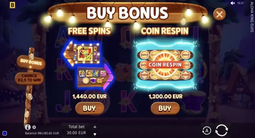 Aloha King Elvis slot screenshot 7