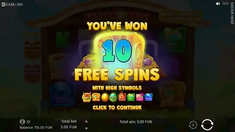 Easter Heist slot screenshot 5