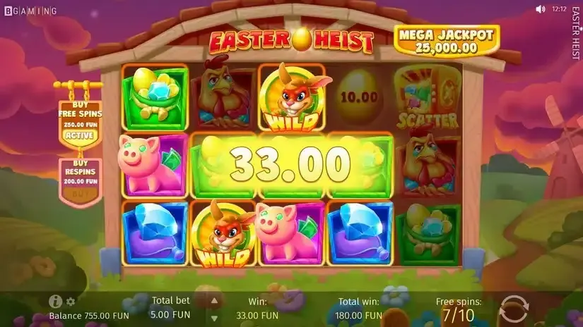 Easter Heist slot screenshot 6