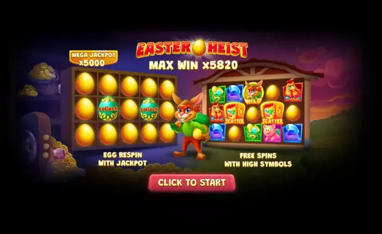 Easter Heist slot screenshot 9