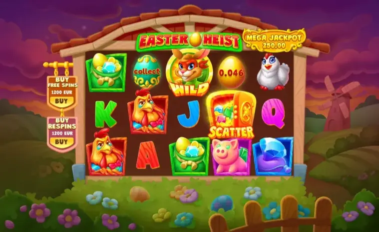 Easter Heist slot screenshot 10