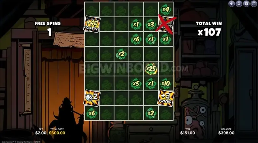 Jack Hammer 4 Chasing The Dragon slot screenshot 4