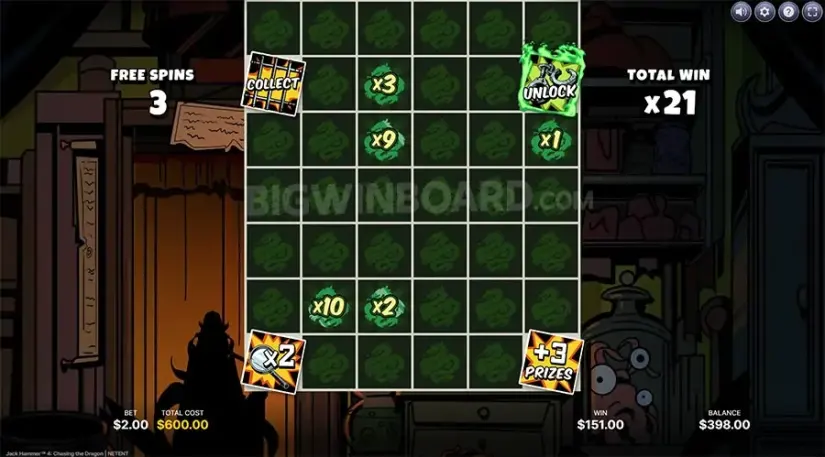 Jack Hammer 4 Chasing The Dragon slot screenshot 3