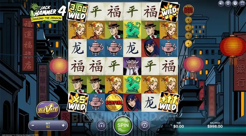 Jack Hammer 4 Chasing The Dragon slot screenshot 2