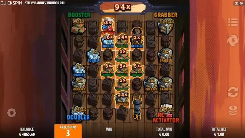 Sticky Bandits Thunder Rail slot screenshot 5