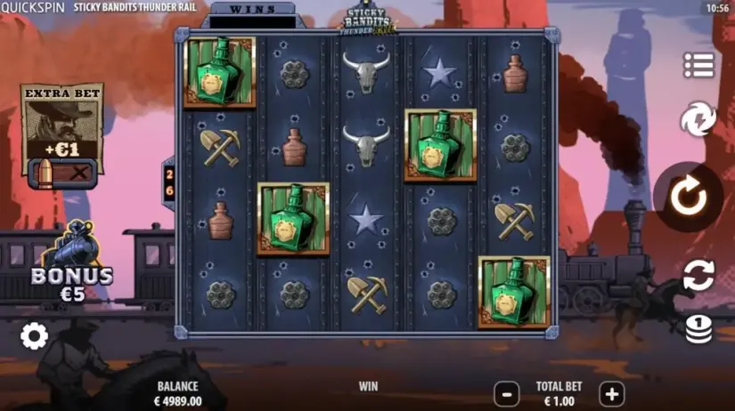 Sticky Bandits Thunder Rail slot screenshot 7