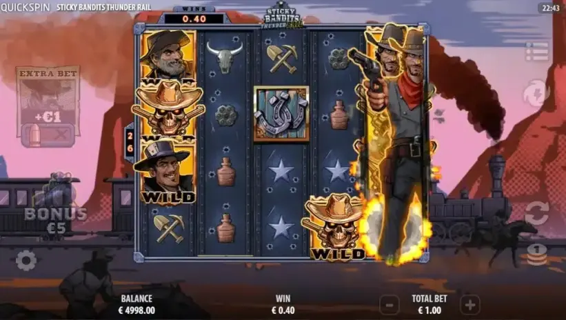 Sticky Bandits Thunder Rail slot screenshot 4