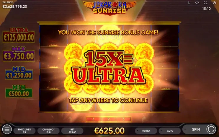 Joker Ra: Sunrise slot screenshot 9