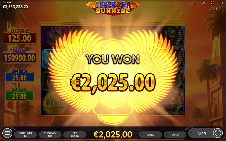Joker Ra: Sunrise slot screenshot 10