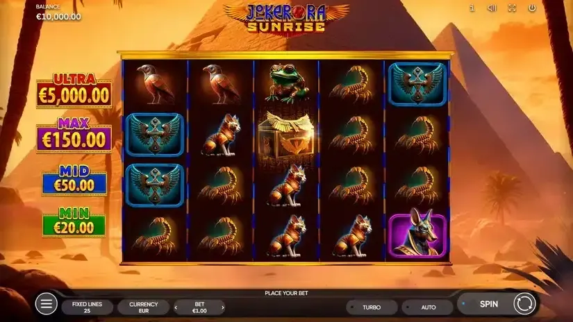 Joker Ra: Sunrise slot screenshot 