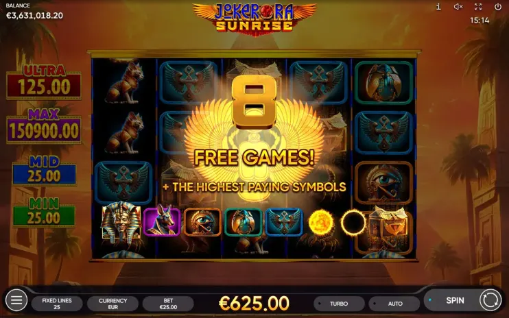 Joker Ra: Sunrise slot screenshot 7