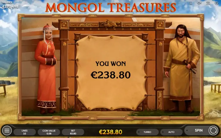 Mongol Treasures slot screenshot 5