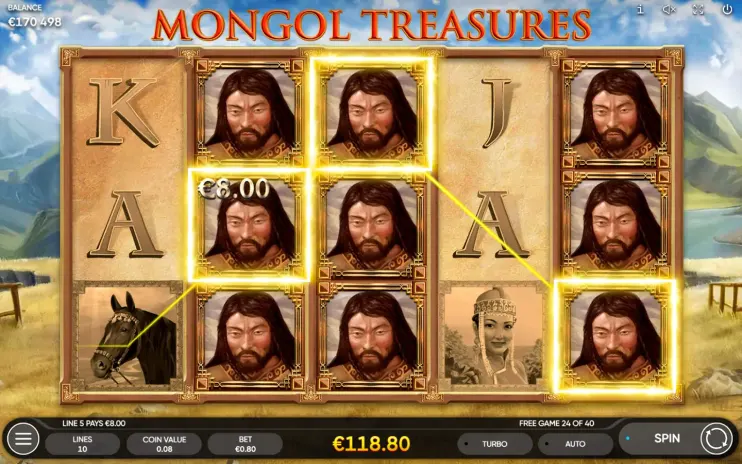 Mongol Treasures slot screenshot 6