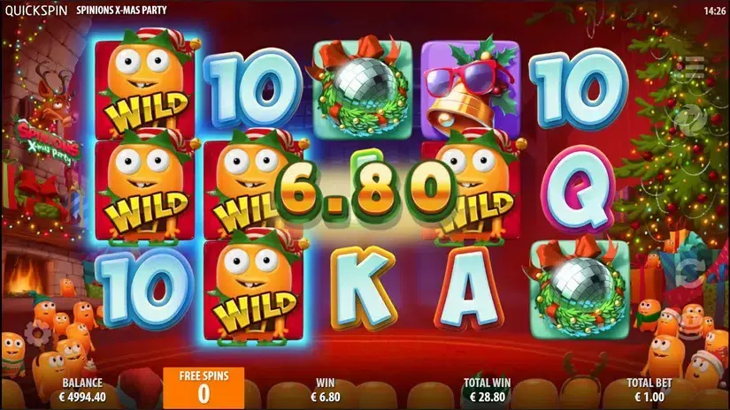 Spinions Christmas Party slot screenshot 5