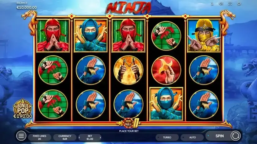 Ninja slot screenshot 