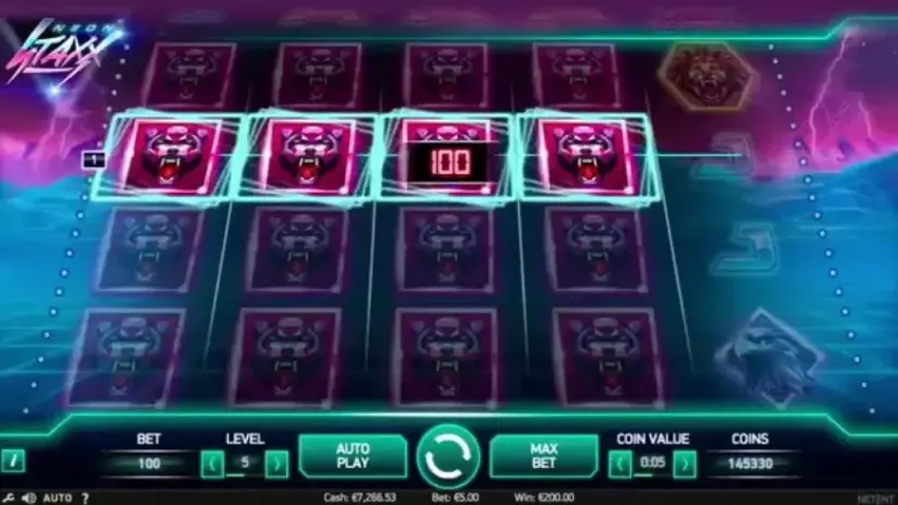 Neon Staxx slot screenshot 3