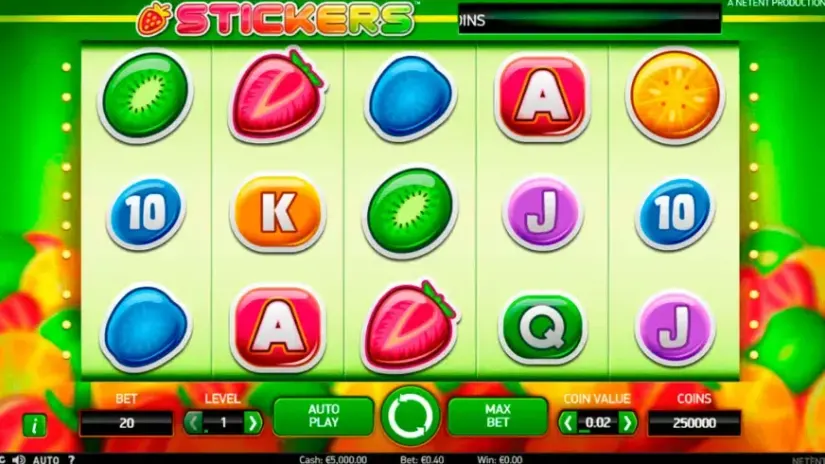 Stickers slot screenshot 