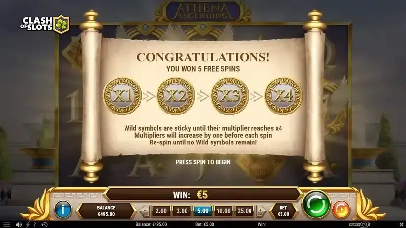 Athena Ascending slot screenshot 4